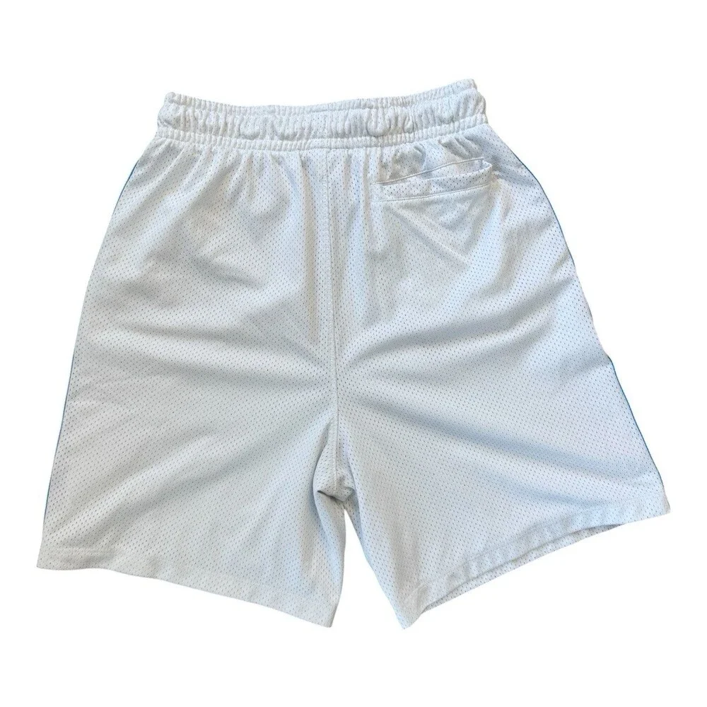 Jordan Brand White Mesh Shorts University Blue Side Stripe Jumpman Sz S
